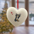 Chihuahua Ceramic Heart Bauble